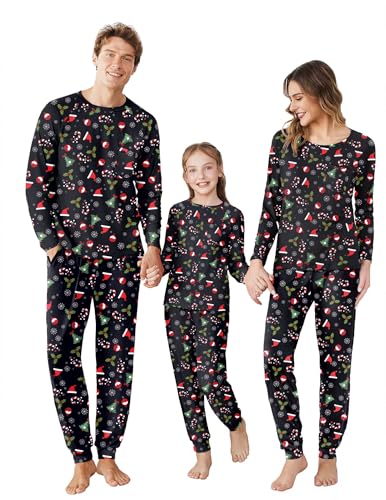Ekouaer Family Matching Pajamas Christmas Sleepwear Long Sleeve Pjs Set