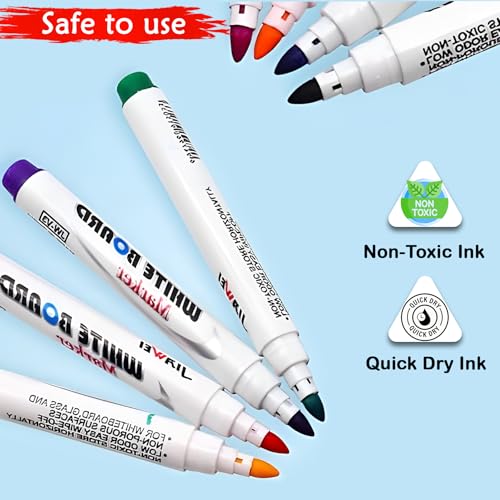 Image of WISHKEY 11 Pcs Magical Water Pens, Floating Ink Marker Pen Set for Kids, Water Drawing Kit with Ceramic Spoon, Water-Based Doodle Markers for Drawing, 8+ Years (Multicolor, Pack of 11)