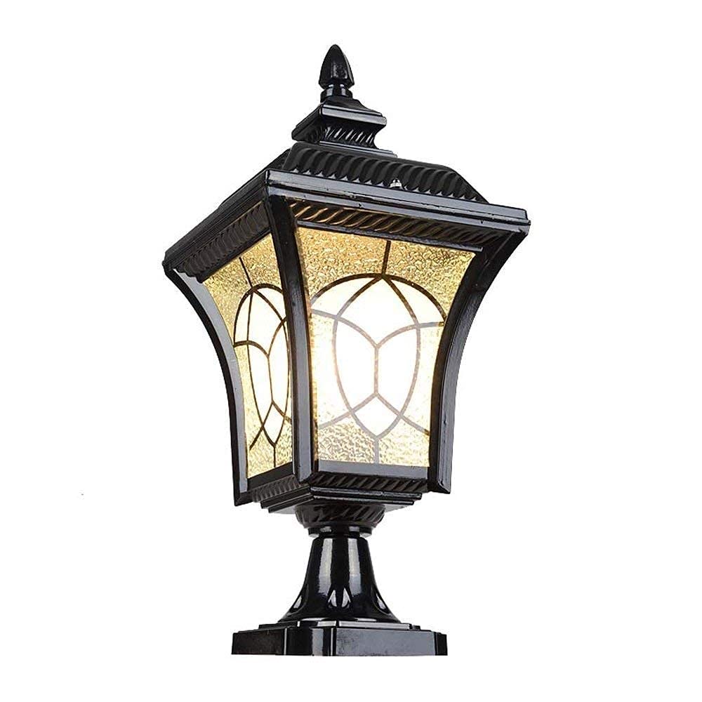 Creativo per Esterni Stigma Light Villa Europea Cancello Lampada a Colonna Recinzione da Giardino IP54 Lampada a Colonna Impermeabile Decorazione Tradizionale Lanterna per Prato Stradale