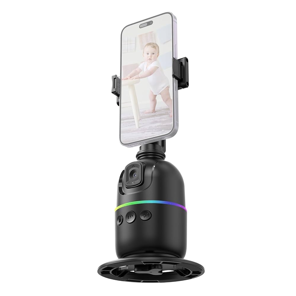 ジンバル スマホ スマホジンバル vlog 黒 Amazon.co.jp: スマホ ジンバル 自撮り雲台 360°自動顔追跡