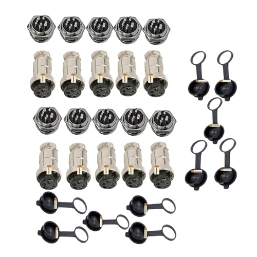 Kit de Conectores de Aviación GX16-5 Pin 10 pares miniatura 1