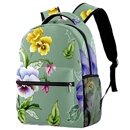 Sac à dos femme motif vert imprimé pour les sorties quotidiennes décontractées