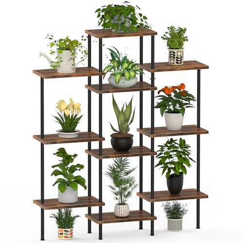 KANEODOT 42' Tall Plant Stand,4-Tier Heavy Duty Plant Shelf,Small Plant Stand Indoor and...