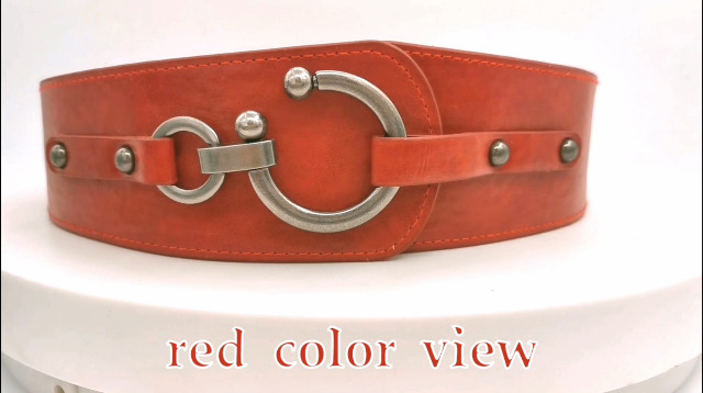 Ceinture COLLÉGIALE Cuir Marron - Taille 50 - Rembourrée/Élastique - SUPERBE état