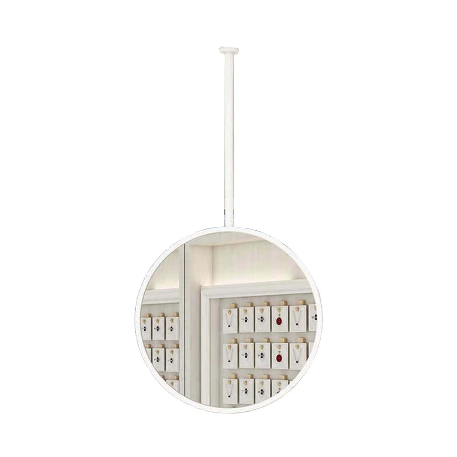 WJFTODAY Round Decorative Wall Mirror - Metal Hanging Vanity Mirror for Bathroom & Shaving, Customizable (White, 50x150cm) - HD Floating Make-up Mirror, Stylish Home Décor