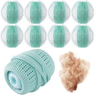 LucaSng 8PCS Pet Hair Remover and Laundry Ball Set, Reusable Dog Hair Remover for Laundry, Lint Remover Laundry Ball in Washing Machine, Pet Hair Catcher for Clothes