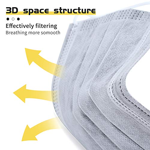 SfAVEreak Disposable Face Mask 50Pcs Grey - Thumbnail 4