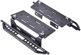 2023 2PCS Durable Black Sliders Metal Pedal 1:10 RC Rock Crawler Car for Axial SCX10 SCX10 II 90046 Accessory Part