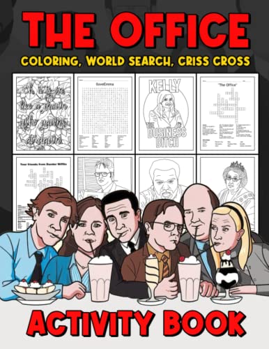 The Office Activity Book: All In One: Word Search, Crossword Puzzles, Quotes And Coloring..., White...