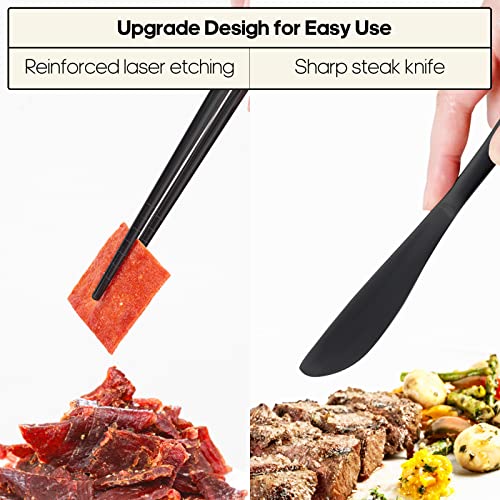 Quatish HD070BK01-NEW Travel Utensils With Case, Quatish Portable Silverware Set For Work, Stainless Steel Reusable Travel Cutlery Set, Fork And Spoon Set For Camping, Picnic, Gadgets, Lunch Box thumb #3