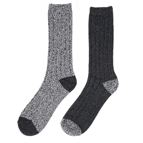 Cuddl Duds Mens 2 Pair Pack Classic Comfort Multicolor Assorted Easy Care Crew Socks3