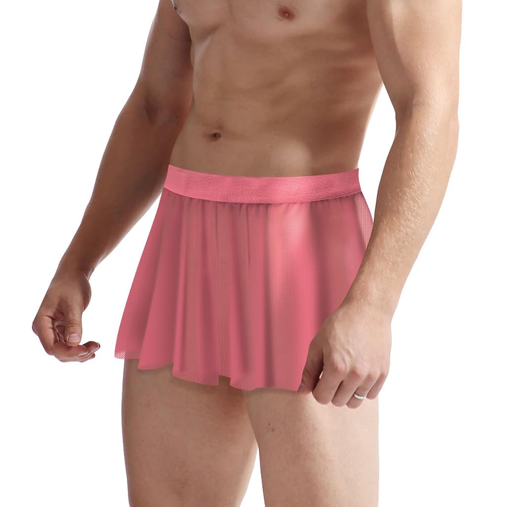 Bommi Fairy Mutandine sexy da uomo Sissy Knickers Mesh Slip stretch a vita bassa grande gonna piatta Hot Dress Funny biancheria intima