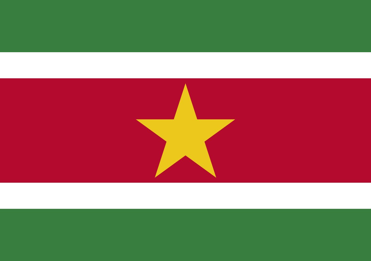 Drapeau Suriname 70x100 cm format paysage horizontal de 0.7m²