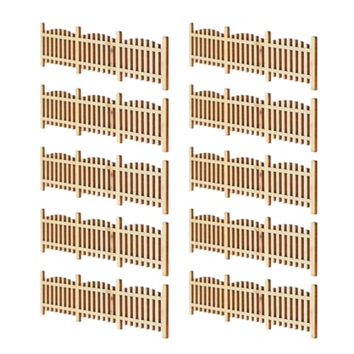 BESPORTBLE 50 Clôture Miniature Décorative Imitation Bois Accessoires pour Maquettes Architecturales et Villages Miniatures pour Dioramas et Jardin Féérique