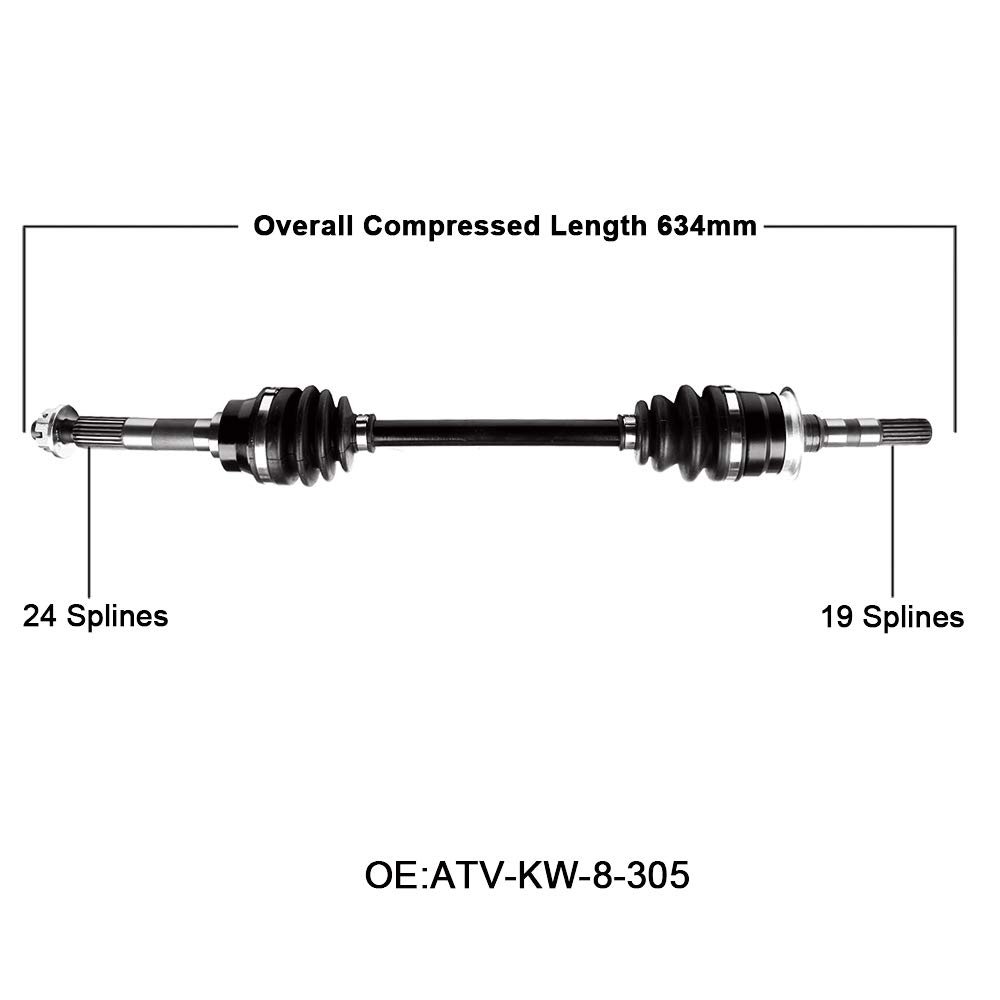 Amazon.com: ECCPP CV Axle for Kawasaki Mule 2510 3010 4010