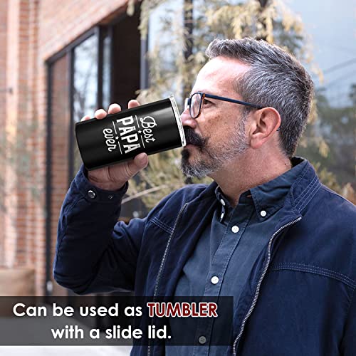SANDJEST-4-in-1-Dad-Tumbler-Gifts-for-Dad-from-Daughter-Son-16oz-Best-Papa-Ever-Can-Cooler-Tumblers-Cup-Stainless-Steel-Insulated-Cans-Coozie-Christmas-Birthday-Fathers-Day-Gift SANDJEST 4 in 1 Dad Tumbler Gifts for Dad from Daughter Son 16oz Best Papa Ever Can Cooler Tumblers Cup Stainless Steel Insulated Cans Coozie Christmas Birthday Fathers Day Gift