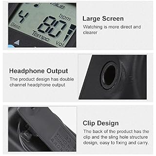 Dilwe M50 Mini Métronome Numérique LCD pour Instruments de musique Noir - Les Beatles, Paul McCartney, John Lennon, RIngo Starr, George Harrison Dilwe M50 Mini Métronome Numérique LCD pour Instruments de musique Noir – Image 5