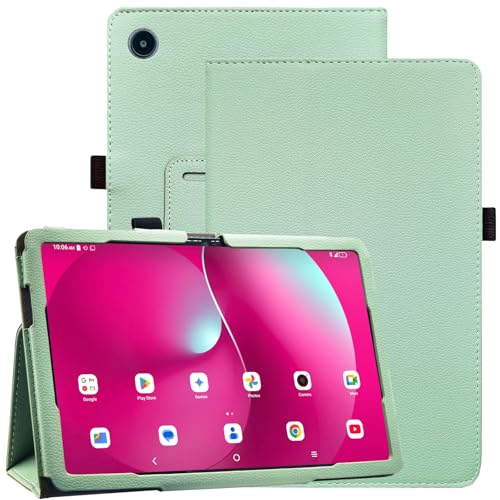 Étui T-Mobile Revvl Tab 2 Caweet en cuir vert avec veille auto