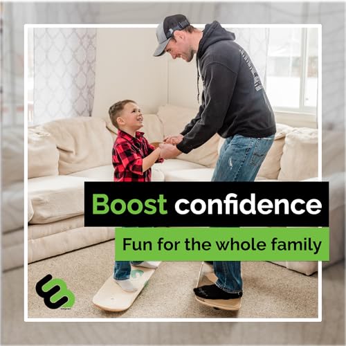 Image of Whirly Board Wide 360˚ | Standing Desk Balance Board | Wobble Board Portable Home Gym | Snowboard Training | Surf trainer | Balance Board for Kids & Adults | Core Balance Trainer