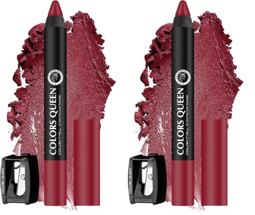 Image of Colors Queen Color It All Long Lasting Crayon Lipstick | Up to 18 Hours Stay | Creamy Matte Finish | Waterproof & Light Weight| Smudge Proof & Non-Transferable | Lipstick for Women (Party Time,3.5g)