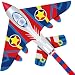 HUGE Fighter Plane Kite for Kids and Adults- 58"Wide with long tail- Easy Flyer - Kit Line and Swivel Included- Good for Outdoor Games and Summer the beach toys for kids