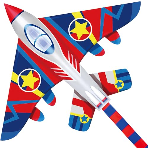 HONBO 58' Fighter Plane Kites for Kids Easy to Fly, Kites...