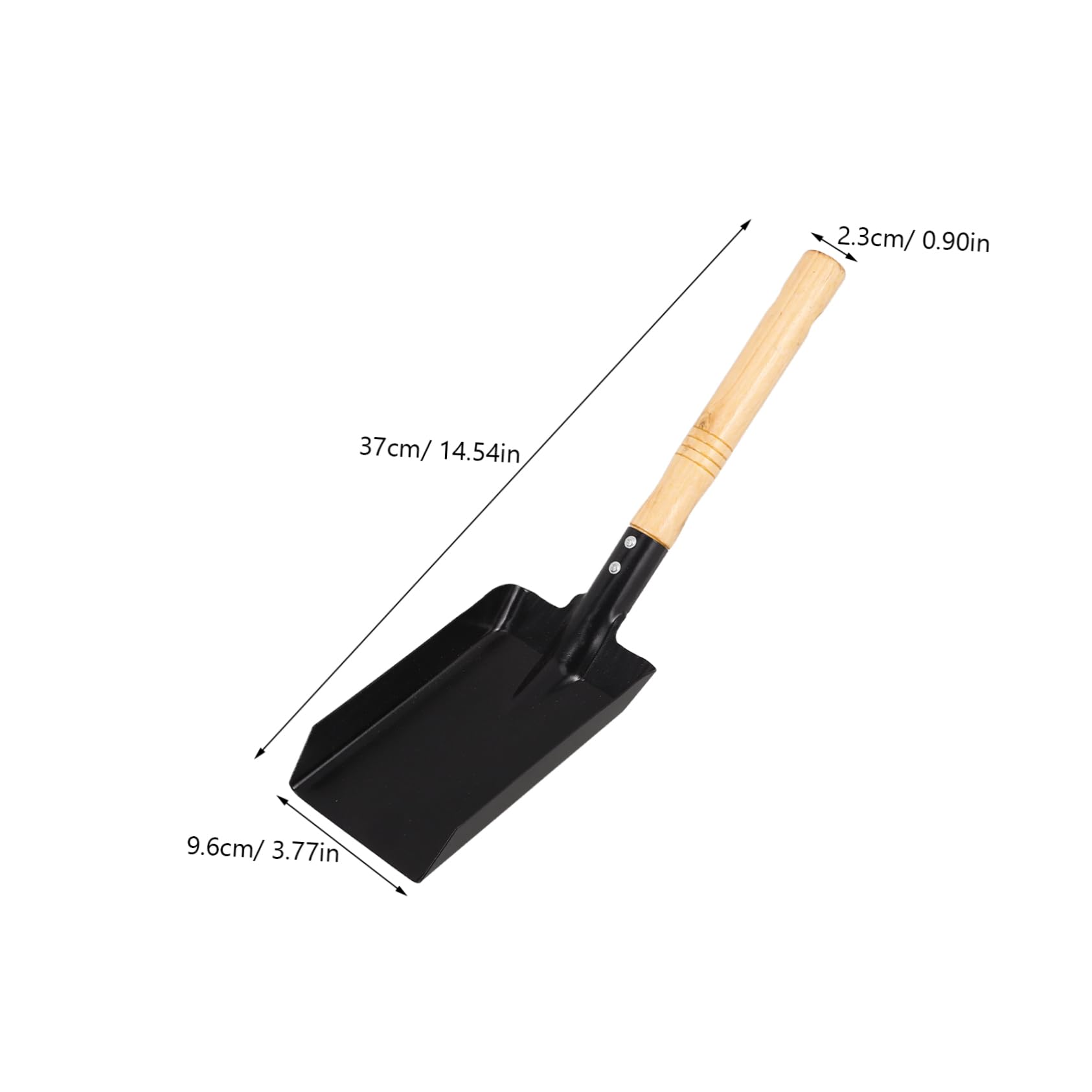 Balacoo Outdoor Snow Shovels Outdoor Snow Shovel Winter Ice Remover Iron Black