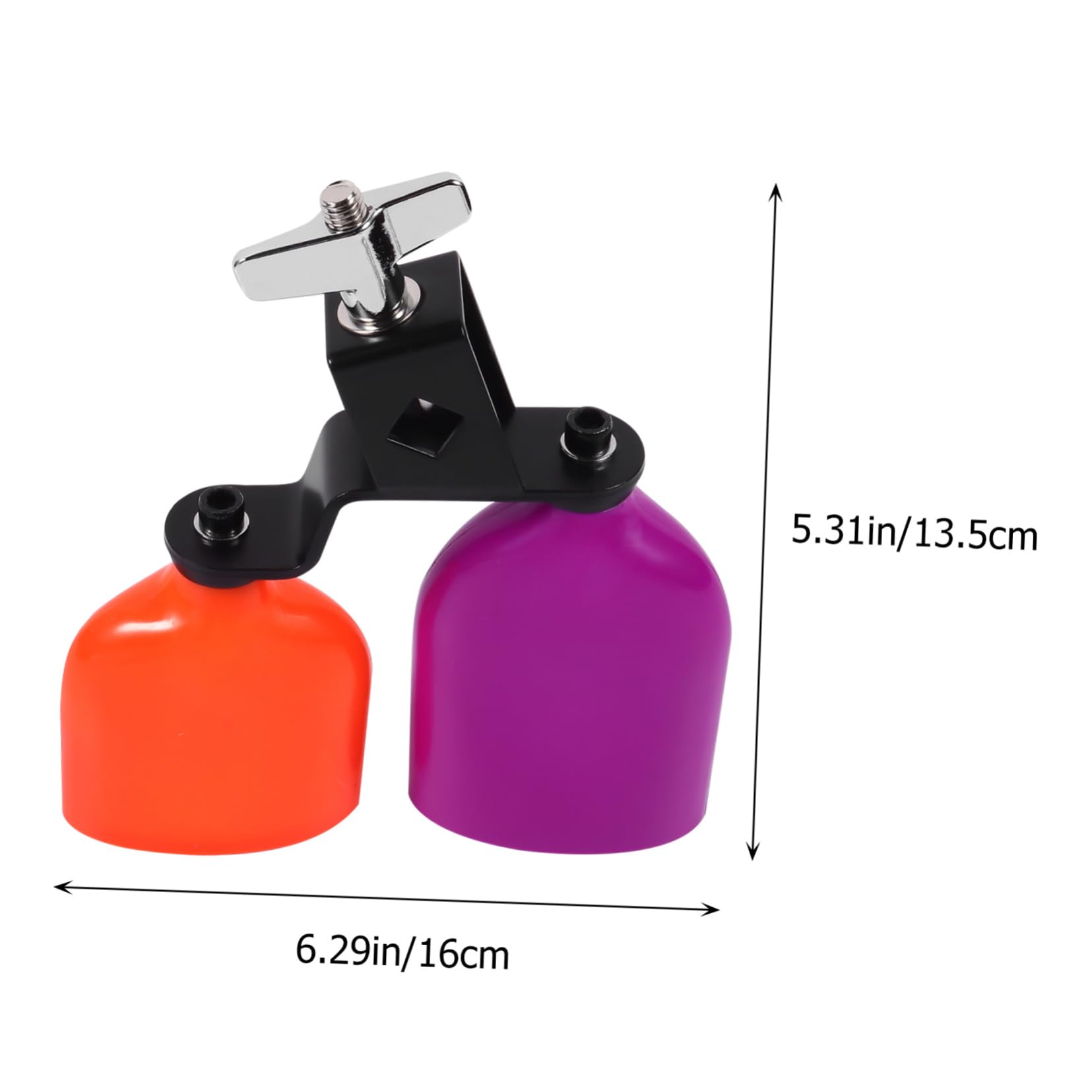 CIMAXIC Cow Bell Football Game Accessory Double Mounted Cowbell High/low Tone Percussi