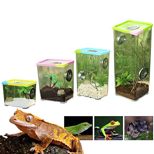 PERFECTHA Insect Voeding Doos Reptielen Fokken Doos Clear Acryl Reptiel Terrarium Voeding Doos voor Spide Hagedis… - Afbeelding 7