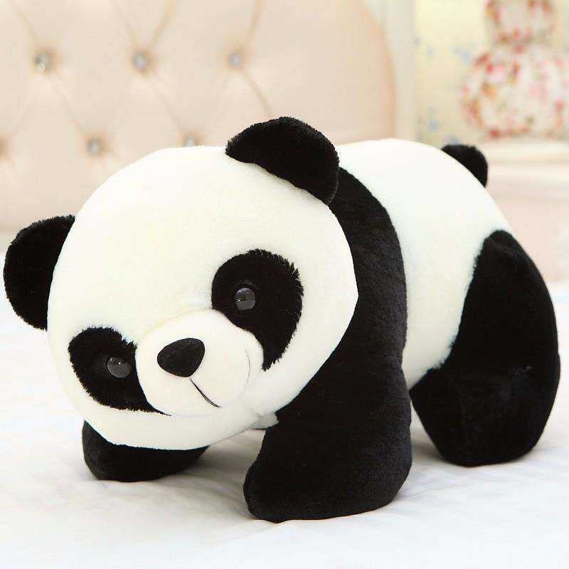 Image of Soft Stuffed Plushy Panda Baby Toy for Kids Childrens Girls Boys Infants Decoration in Car Gift On Birthdays (Color Black and White, Size 50 cm)