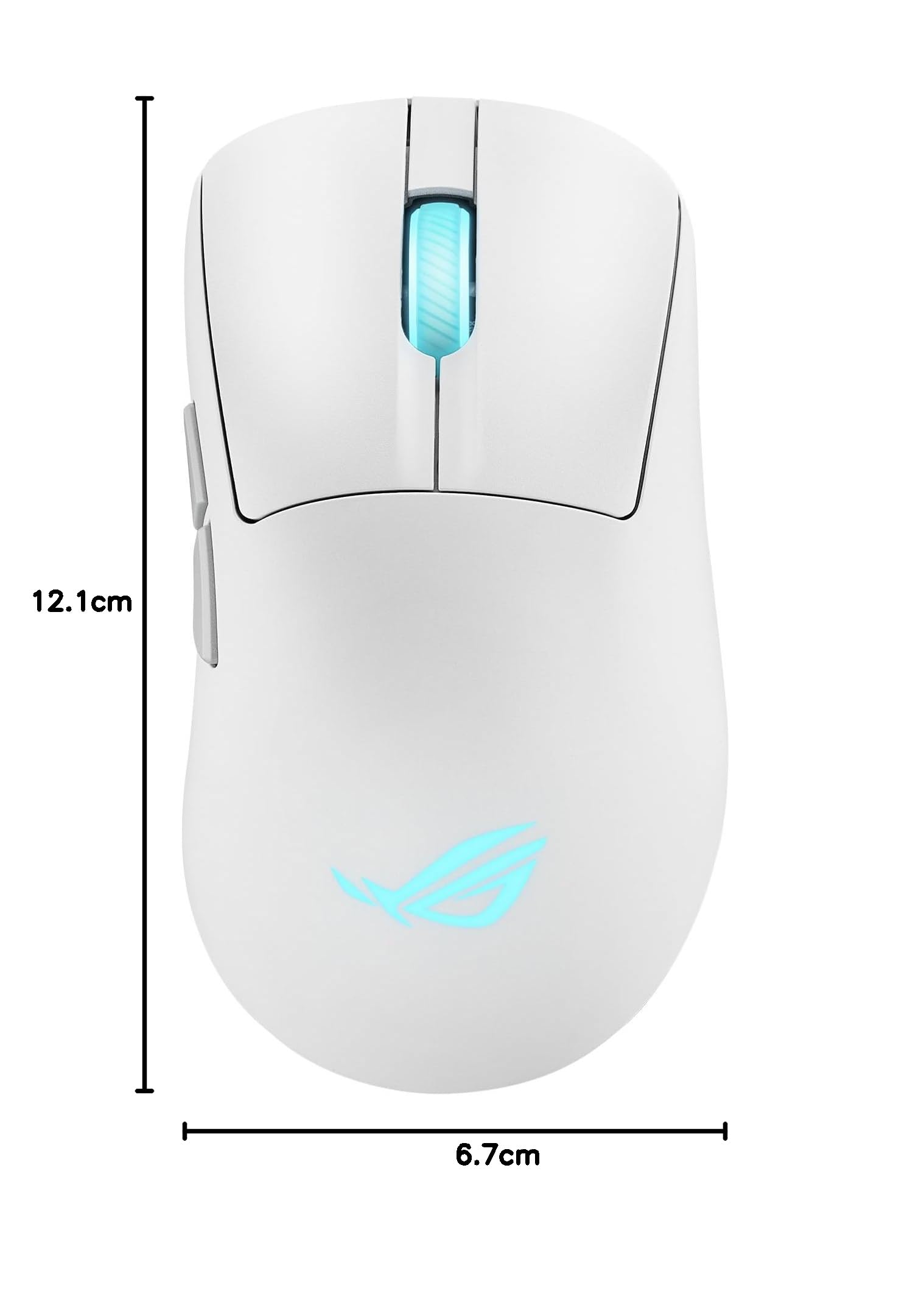 Asus ROG KERIS II ORIGIN BEZPRZEWODOWA MYSZ BEZPRZEWODOWA, MOONLIGHT WHITE, 42000 DPI, 2,4 GHz, ERGO, 65G