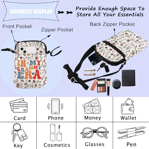 ENSIANTH Grammy Gift Mother’s Day Gift Grandma Crossbody Bag In My Grammy Era Gift Grammy To Be Gift Grandmother Nonna Gift3