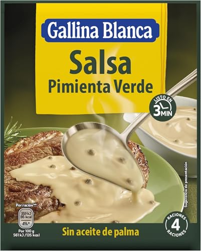 Gallina Blanca Salsa Pimienta Verde, 50g (Paquete de 6)