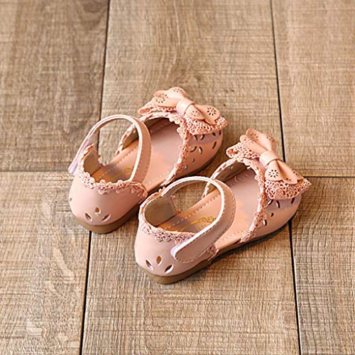 Sandals for Toddler Girls Toddler Sandals Flower Kids Girls Bowknot Shoes Princess Infant Baby Shoes (Pink, 2-2.5 Years)3