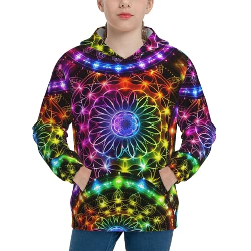 Neon Sugar Skul Hoodie Youth Hooded Sweatshirt 3D Digital Printed With Pockets Tops3