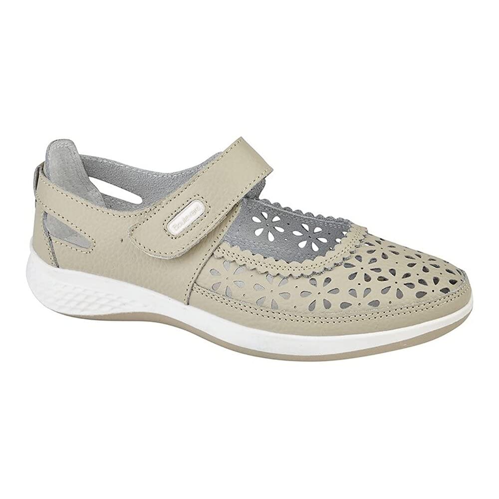 Womens Leather Wide Eee Fit Velcro Casual Shoes Size