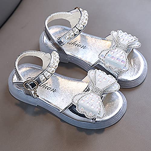 Toddler Slides Shiny Pearl Bow Knot Shoes For Kids Children Baby Girl Sandals2