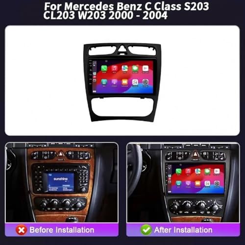 Autoradio para Benz C Class S203 Android Auto Mirrorlink WiFi Bluetooth 32GB 2