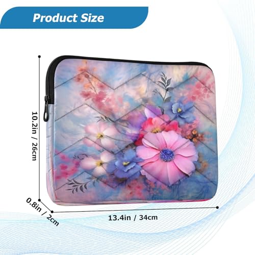 Funda para portátil 13-14 pulgadas con diseño de flores miniatura 3