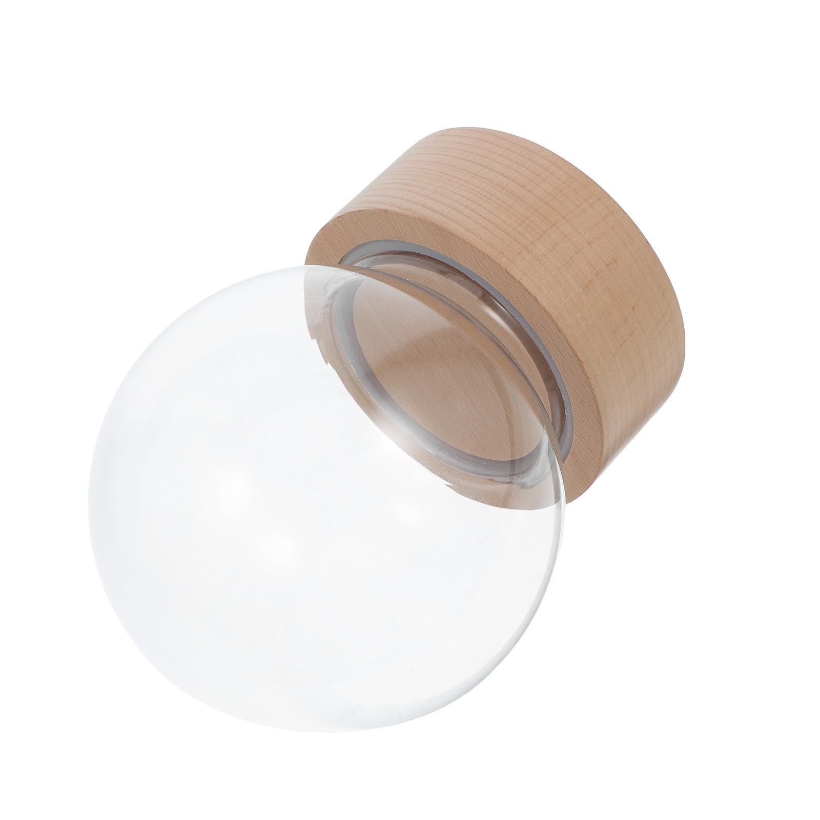 SEWACC Caja de Música Bola de Nieve de Vidrio Transparente con Base