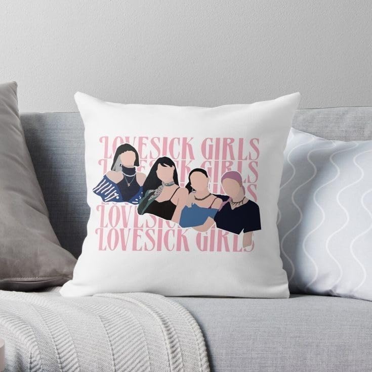 CRAFT MANIACS Blackpink Lovesick Girls 16 * 16 Pillow with Cover | UBER Cool Merch for Blink Army-image-49