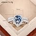 Ganquya Teardrop Pear Bridal Ring Set Wedding Engagement Ring Band 925 Sterling Silver London Blue Cubic Zirconia Prom Promise Rings Set for Her(8)