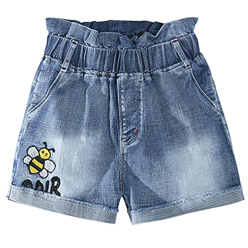 T.h.l.s girls denim shorts little girl's cuffed pull on jeans wit…