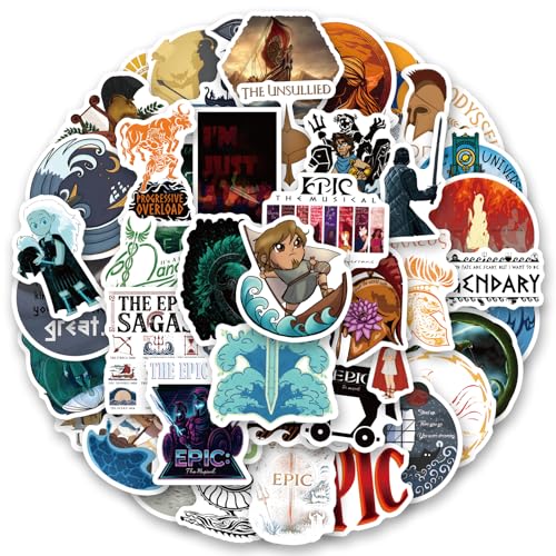 57Pcs Aesthetic Stickers Epic The Musical Sticker Vinyl Waterproof Stickers for Water Bottles Laptop Computer Phone Skateboard