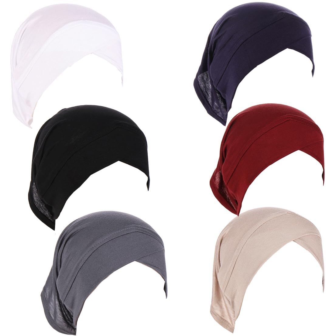 Women Under Scarf Hijab Cap Muslim Cross Turban Inner Hat Soft Tube Cap