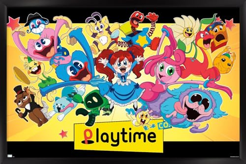 Trends International Poppy Playtime - Group Wall Poster, 14.72" x 22.37", Black Framed Version