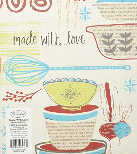 Brownlow Gifts Recipe Binder Set including Plastic Page Protectors and Recipe Cards, Made with Love, 8 x 9-Inches - Image 2