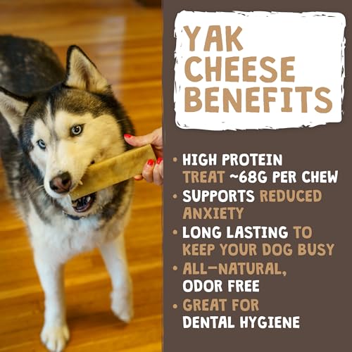 Mighty Paw Yak Cheese Dog Chews | 4 Large Sticks. All-Natural Chews for Dogs. Long Lasting Yak Milk Dog Chews for Aggressive Chewers, for Teething Puppies & Bored Dogs. 14.4 oz - Image 3