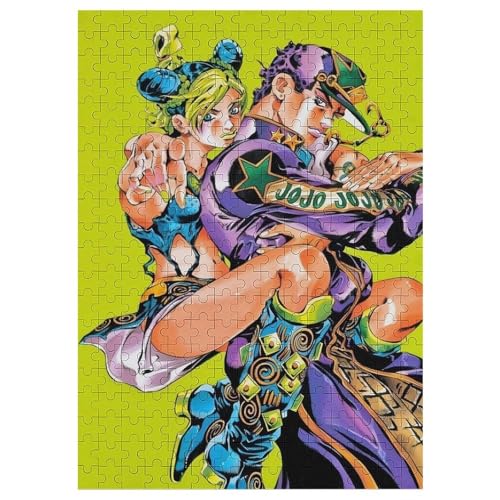 ジョジョの奇妙な冒険 木製ジグソーパズル 1000ピース 完成サイズ50×75cm アニメ風キャラクターイラスト 高精細プリント 中級者 中級 壁飾りディスプレイ 収納しやすい ギフト用の商品画像（Amazon）
