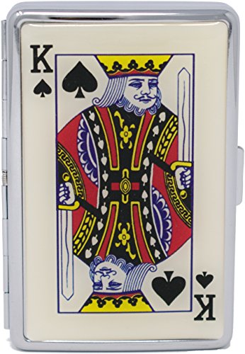 King of Spades Compact (16 100s) Metal-Plated Cigarette Case & Stash Box